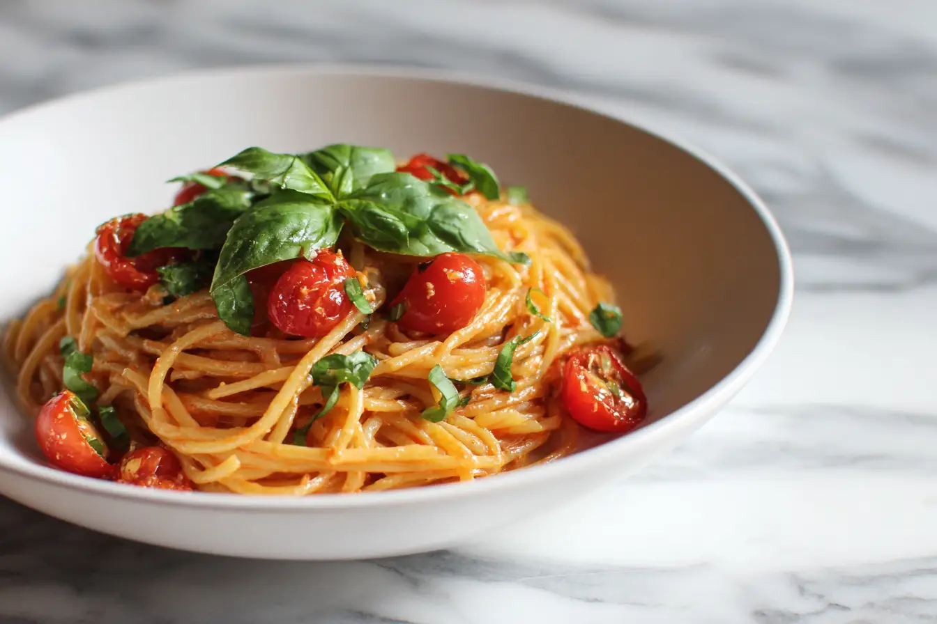 Burst Tomato Pasta with Mascarpone Sauce: Creamy Italian Comfort