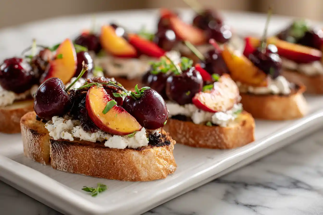 Sweet Cherry and Nectarine Crostini Recipe: Fresh and Irresistible