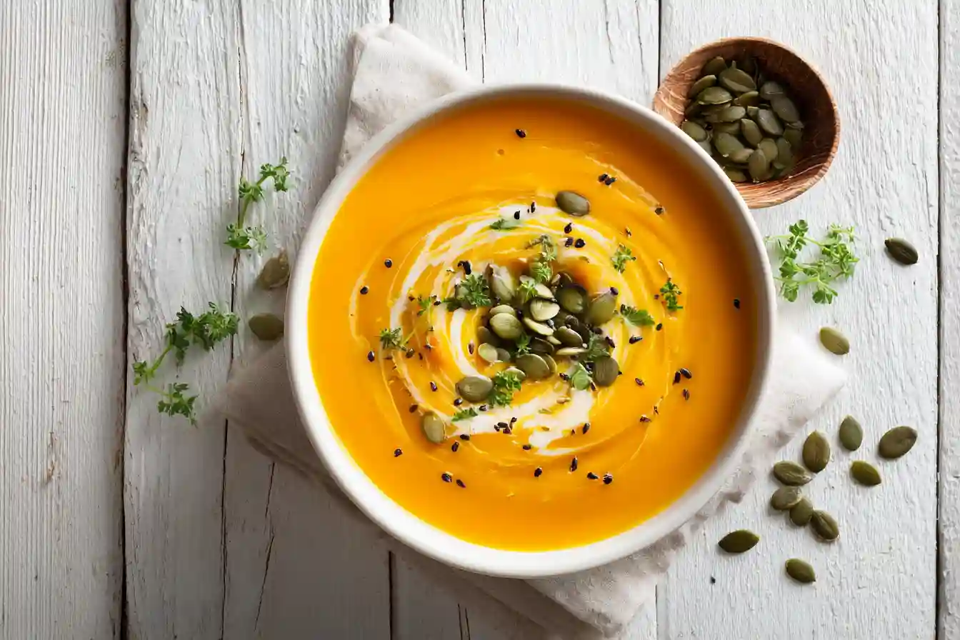 Creamy Pumpkin Soup Cozy, Velvety Comfort in Every Spoonful