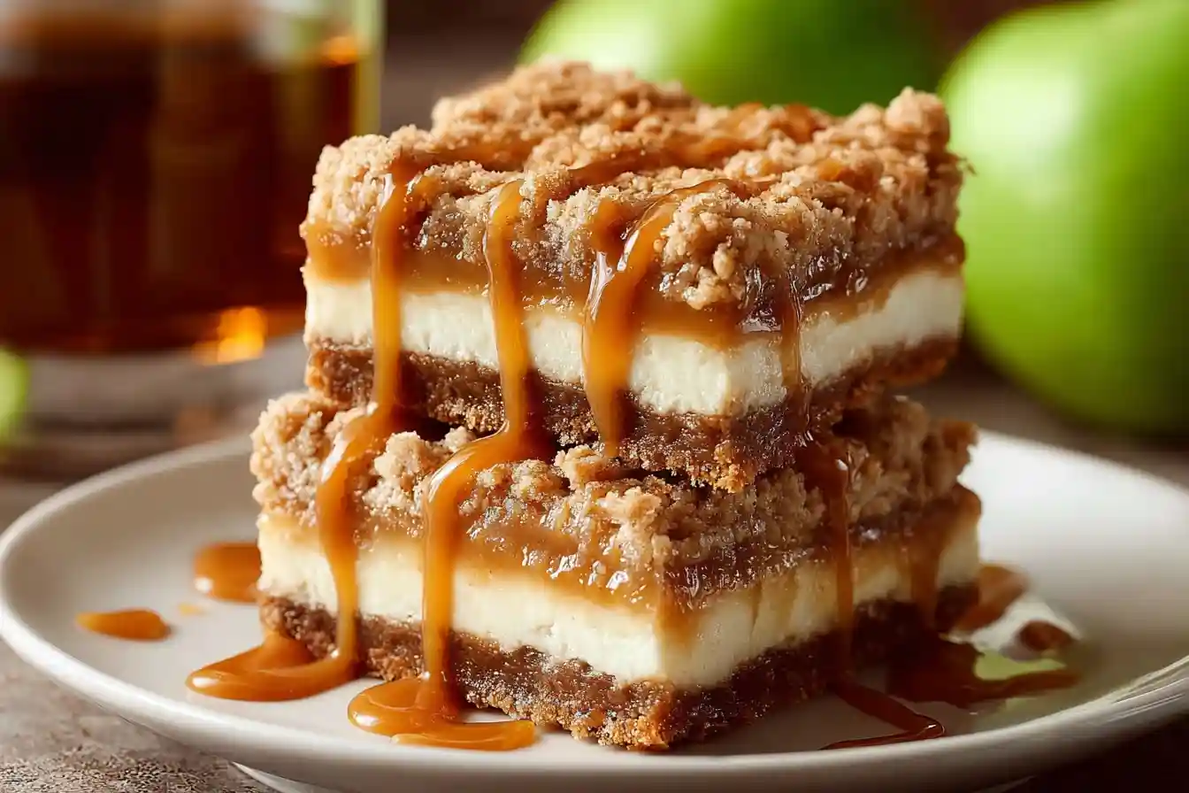 Caramel Apple Cheesecake Bars