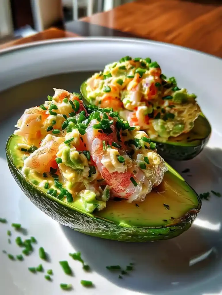 Stuffed Avocado with Shrimp and Crab Salad