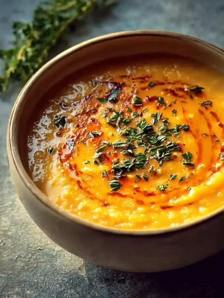 One Pot Creamy Carrot Lentil Soup