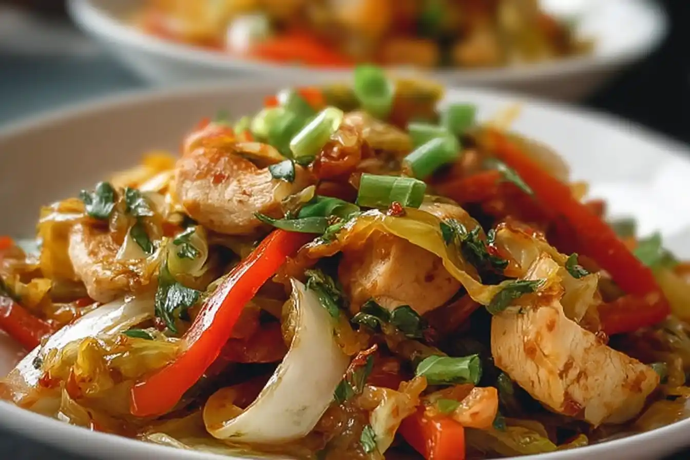 Savor This Quick Chicken Cabbage Stir-Fry for Dinner in Just Minutes!