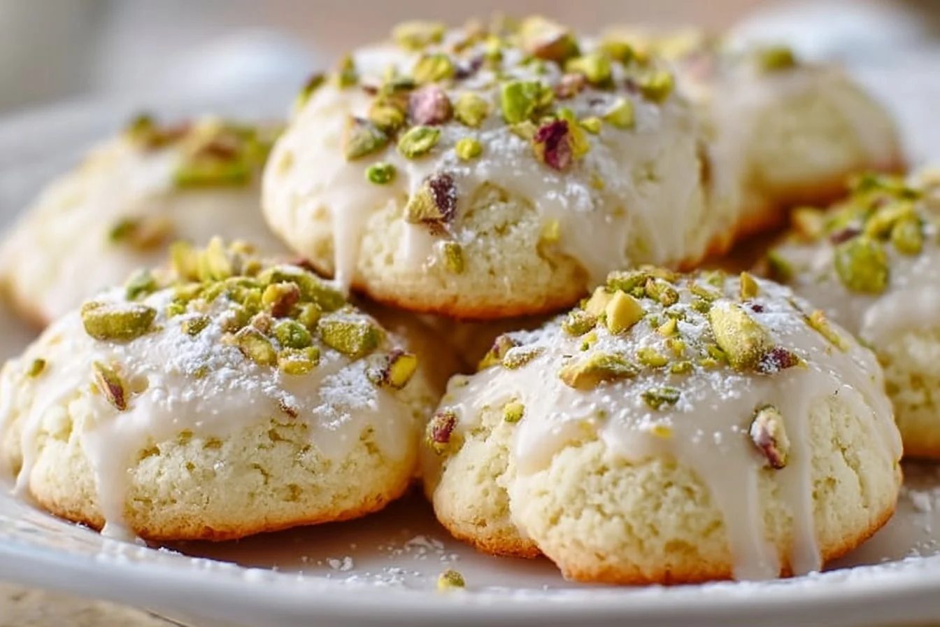 Italian Ricotta Cookies with Pistachios