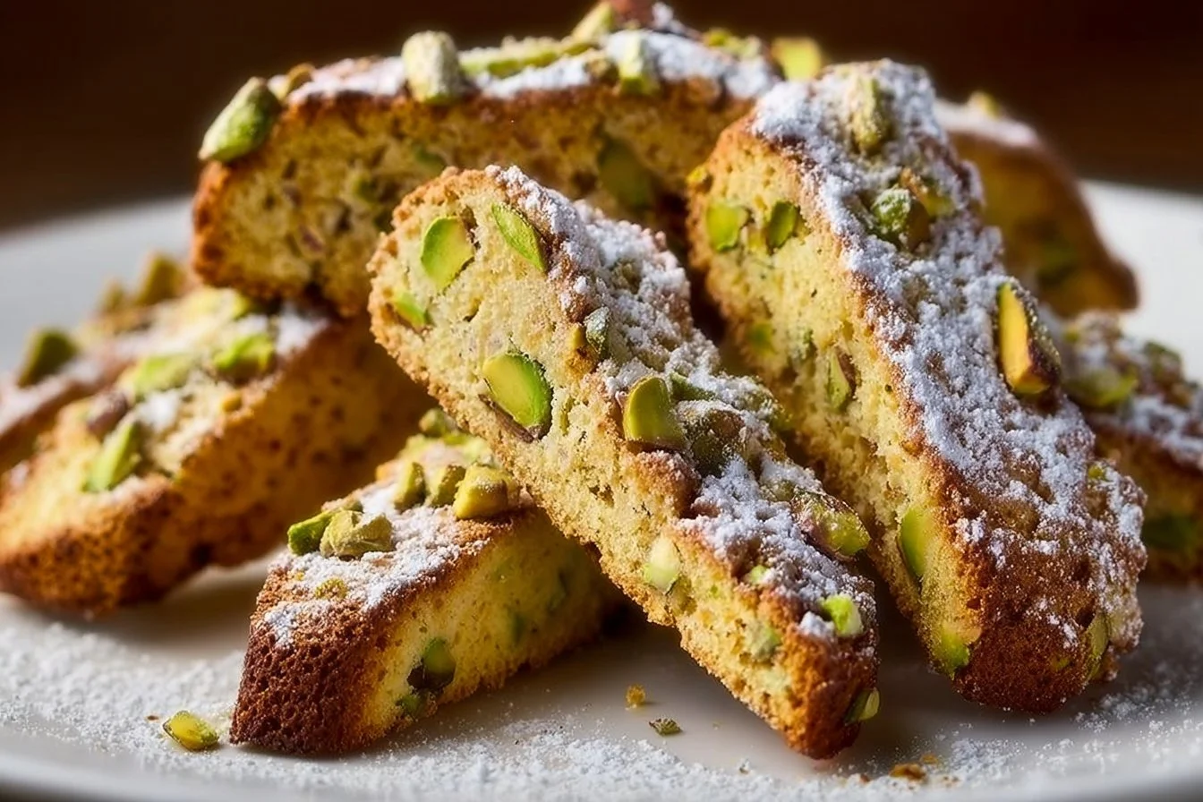 Pistachio Cannoli Biscotti