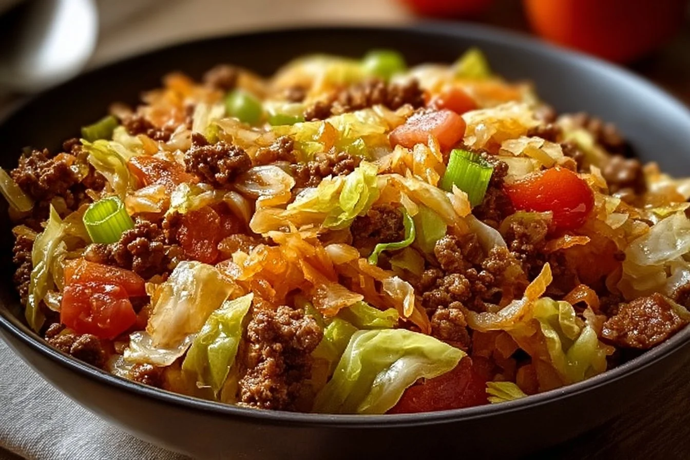 Savory Ground Beef and Cabbage One-Pan Meal