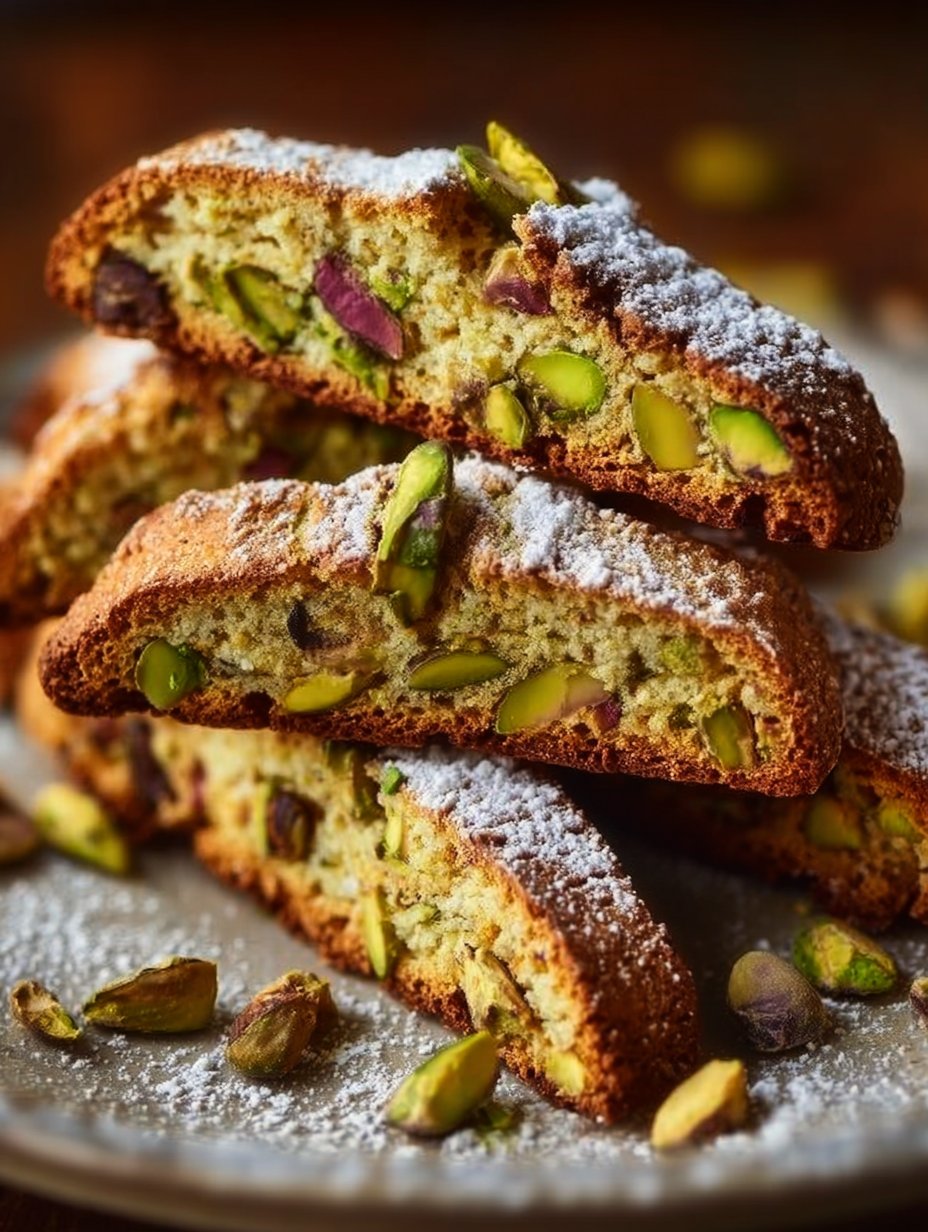 Pistachio Cannoli Biscotti