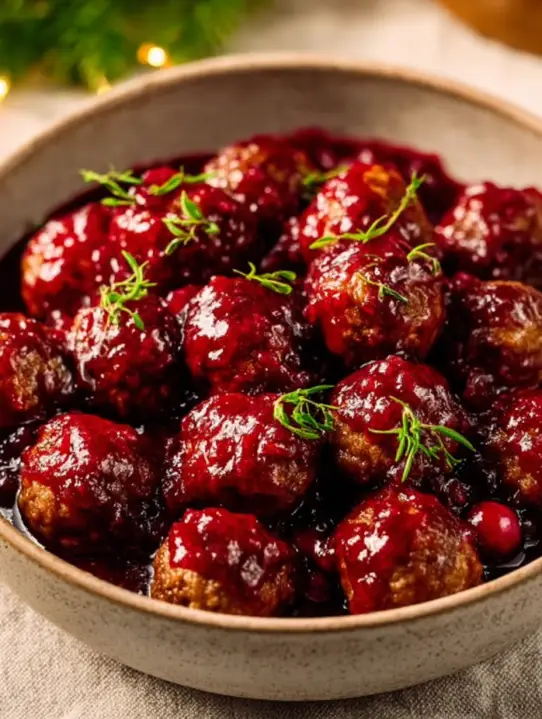 Christmas Cranberry Meatballs