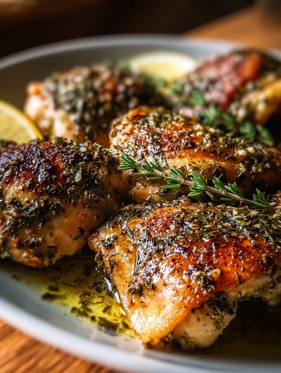 Garlic Herb Chicken Thighs