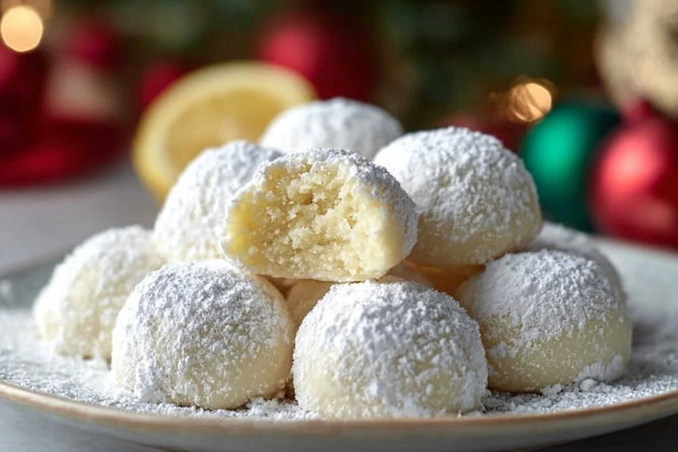 Lemon Cream Snowball Cookies – Melt-in-Your-Mouth Holiday Magic