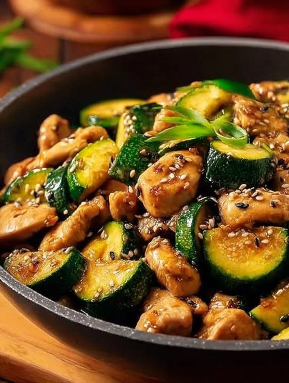 Asian Chicken Zucchini Stir Fry
