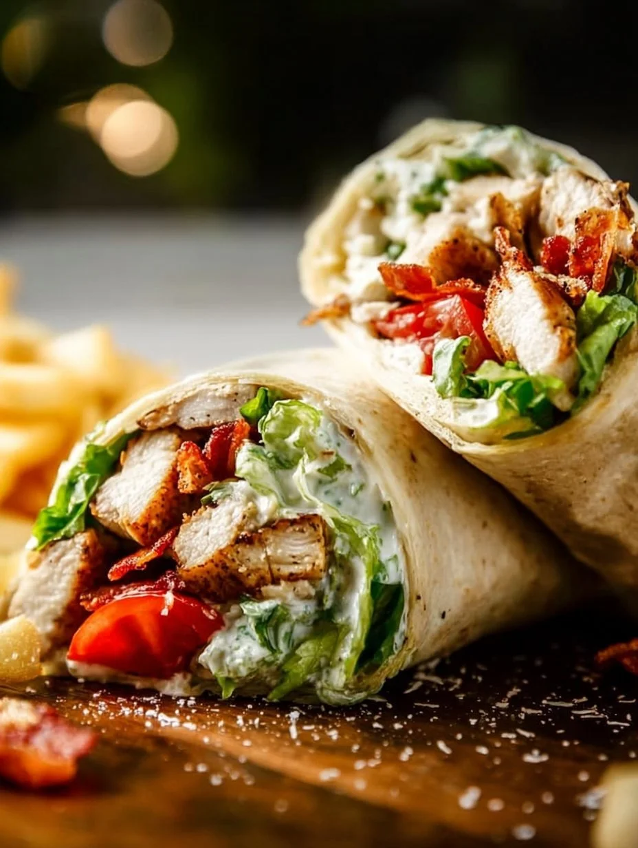 Easy Chicken Caesar Wrap