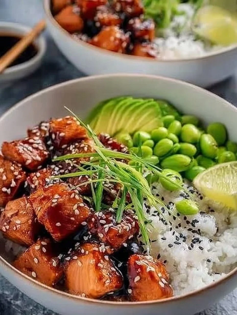 Homemade Teriyaki Salmon Sushi Bowl