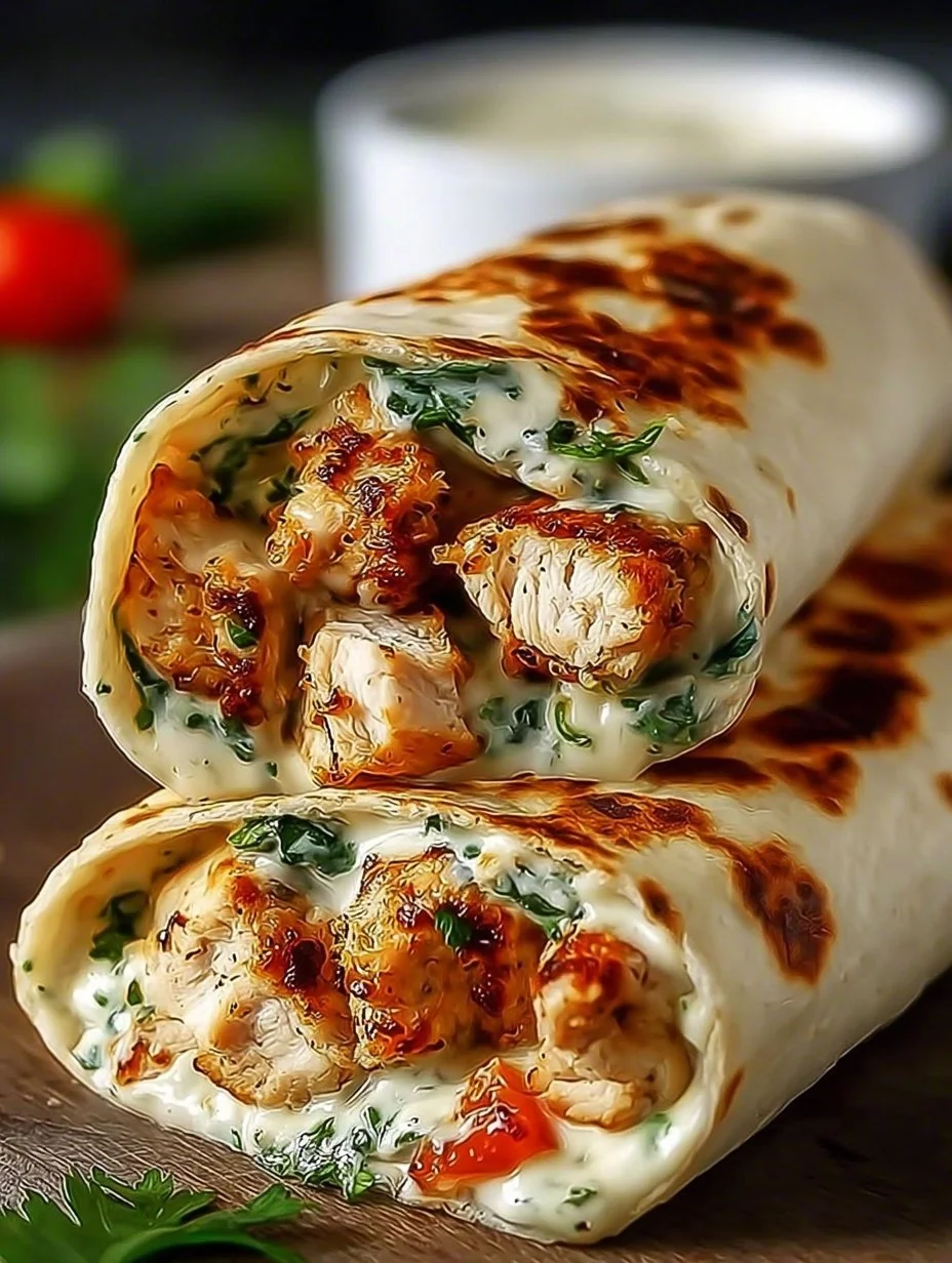 Low Carb Cheesy Garlic Chicken Wraps Ready in 20 Minutes