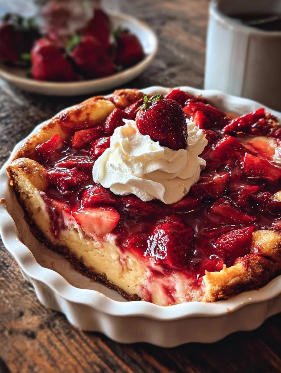 Strawberry Cheesecake Dump Cake